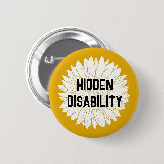 Badge Rond 5 Cm sensibilisation au handicap caché (Devant & derrière)