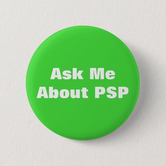 Badge Rond 5 Cm Sensibilisation au PSP de la paralysie subpranuclé (Devant)