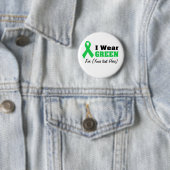 Badge Rond 5 Cm Sensibilisation au ruban vert personnalisé (En situation)