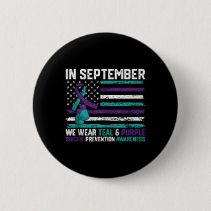 Badge Rond 5 Cm Sensibilisation au suicide 2024 En Septembre Nous