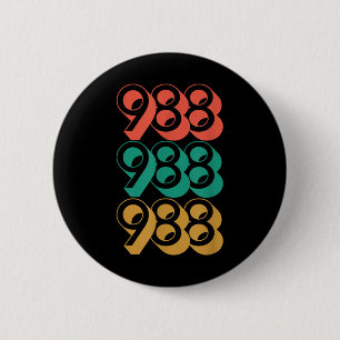 Badge Rond 5 Cm Sensibilisation au suicide - 988 Chemise - Prévent