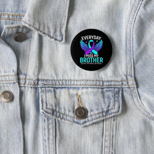Badge Rond 5 Cm Sensibilisation au suicide Frère-chemise Préventio (En situation)