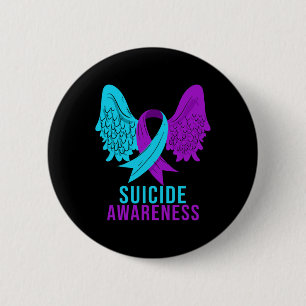 Badge Rond 5 Cm Sensibilisation au suicide Ruban Santé mentale Dép
