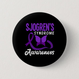 Badge Rond 5 Cm Sensibilisation au syndrome de Sjogren Syndrome de