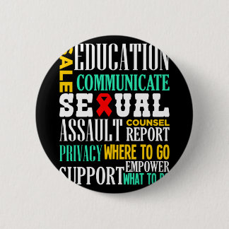 Badge Rond 5 Cm Sensibilisation aux agressions