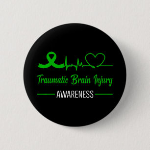 Badge Rond 5 Cm Sensibilisation aux blessures cérébrales traumatiq