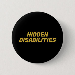 Badge Rond 5 Cm Sensibilisation aux handicaps cachés