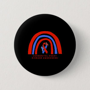 Badge Rond 5 Cm Sensibilisation aux maladies cardiaques congénital