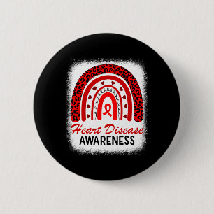 Badge Rond 5 Cm Sensibilisation Aux Maladies Cardiaques En Février