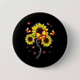 Badge Rond 5 Cm Sensibilisation aux maladies cardiaques Ruban papi
