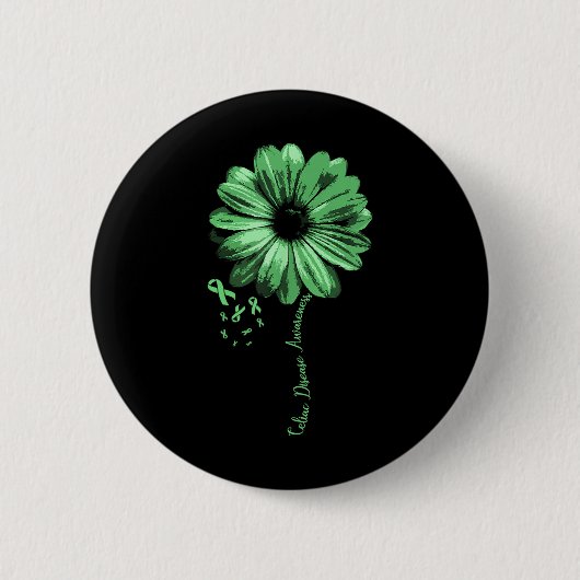 Badge Rond 5 Cm Sensibilisation aux maladies coeliaques Cluten Gue (Devant)