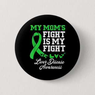 Badge Rond 5 Cm Sensibilisation aux maladies du foie Mon combat de