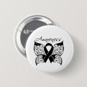Badge Rond 5 Cm Sensibilisation aux papillons de tatouage - Mélano (Devant & derrière)