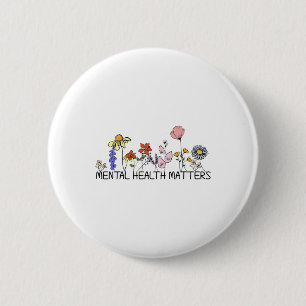 Badge Rond 5 Cm Sensibilisation aux problèmes de santé mentale des