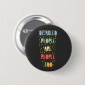 Badge Rond 5 Cm Sensibilisation aux questions d'égalité des handic (Devant & derrière)