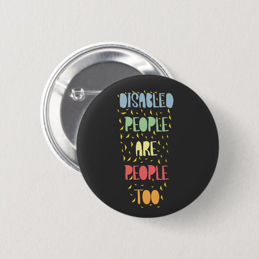 Badge Rond 5 Cm Sensibilisation aux questions d'égalité des handic (Devant & derrière)