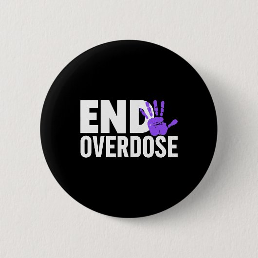Badge Rond 5 Cm Sensibilisation aux surdoses - Sensibilisation aux (Devant)