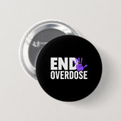 Badge Rond 5 Cm Sensibilisation aux surdoses - Sensibilisation aux (Devant & derrière)
