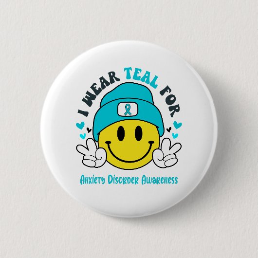 Badge Rond 5 Cm Sensibilisation aux troubles anxieux Cadeaux de so (Devant)