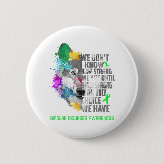 Badge Rond 5 Cm Sensibilisation aux troubles bipolaires Cadeaux de (Devant)