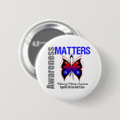Badge Rond 5 Cm Sensibilisation, ça compte Fibrose pulmonaire papi (Devant & derrière)