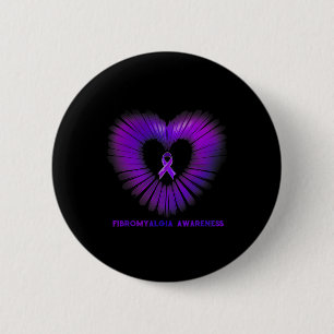 Badge Rond 5 Cm Sensibilisation Coeur pourpre Ruban Guerriers