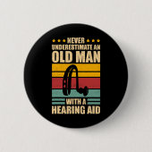 Badge Rond 5 Cm Sensibilisation des hommes Sourds ASL et Fierté So (Devant)