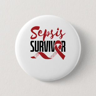 Badge Rond 5 Cm Sensibilisation des survivants de la sepsis