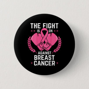 Badge Rond 5 Cm Sensibilisation du sein Cancer Chimiothérapie Awar