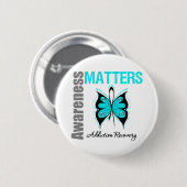 Badge Rond 5 Cm Sensibilisation, facteur important Recouvrement de (Devant & derrière)