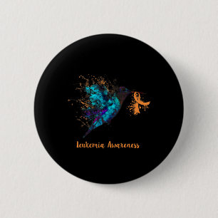 Badge Rond 5 Cm Sensibilisation Hummingbird Orange Ribbon Couleur 