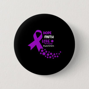 Badge Rond 5 Cm Sensibilisation L'Espoir Foi Amour Fibromyalgie Aw