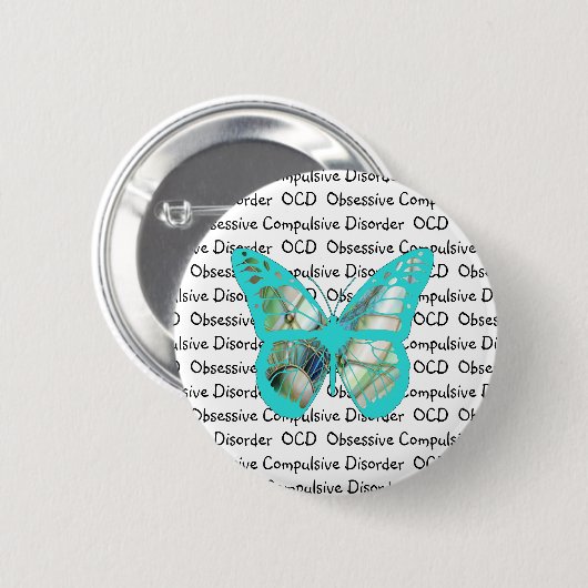 Badge Rond 5 Cm Sensibilisation Obsessive Compulsive aux troubles  (Devant & derrière)