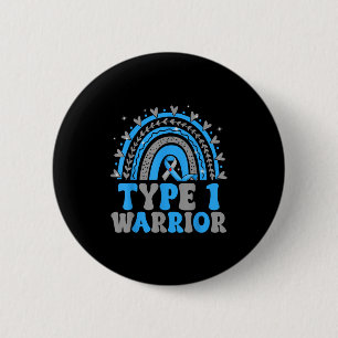 Badge Rond 5 Cm Sensibilisation super au diabète Type 1 Guerrier G