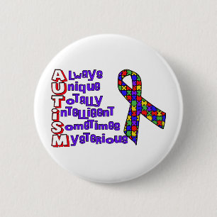 Badge Rond 5 Cm Sensibilisation sur l'autisme