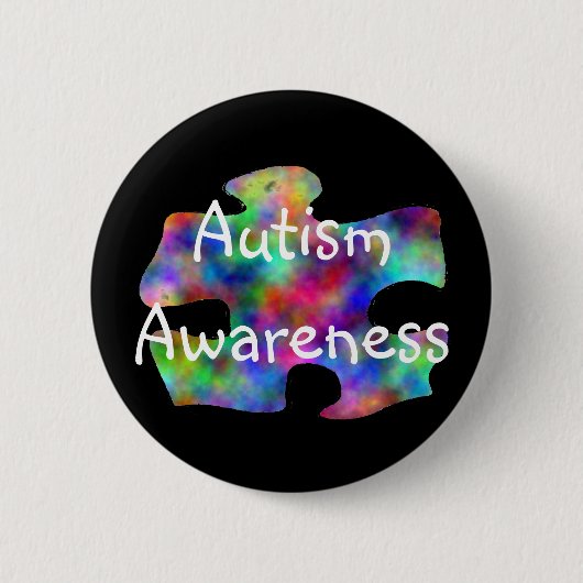Badge Rond 5 Cm Sensibilisation sur l'autisme (Devant)