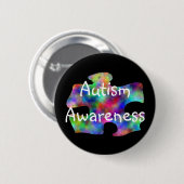 Badge Rond 5 Cm Sensibilisation sur l'autisme (Devant & derrière)