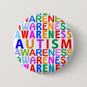 Badge Rond 5 Cm Sensibilisation sur l'autisme