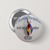 Badge Rond 5 Cm sensibilisation sur l'autisme (Devant & derrière)