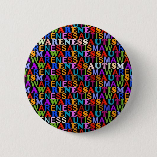 Badge Rond 5 Cm Sensibilisation sur l'autisme (Devant)