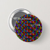 Badge Rond 5 Cm Sensibilisation sur l'autisme (Devant & derrière)