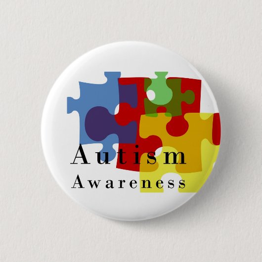 Badge Rond 5 Cm Sensibilisation sur l'autisme (Devant)
