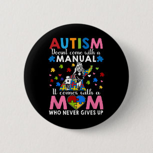 Badge Rond 5 Cm Sensibilisation sur l'autisme 2025 ne contient pas