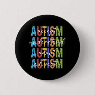 Badge Rond 5 Cm Sensibilisation sur l'autisme Accepter Comprendre