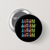 Badge Rond 5 Cm Sensibilisation sur l'autisme Accepter Comprendre  (Devant & derrière)