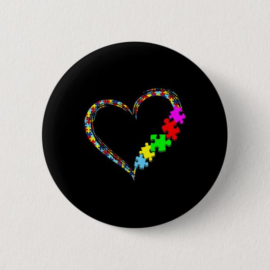 Badge Rond 5 Cm Sensibilisation sur l'autisme Accepter Comprendre (Devant)