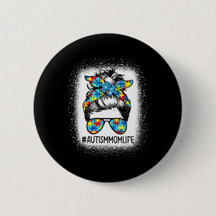 Badge Rond 5 Cm Sensibilisation sur l'autisme Autisme Maman Vie Me