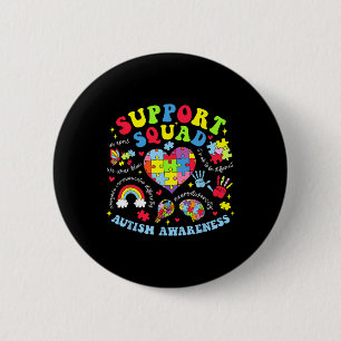 Badge Rond 5 Cm Sensibilisation sur l'autisme Autisme Soutien Squa