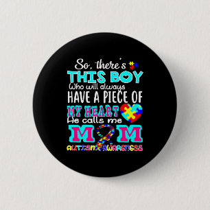 Badge Rond 5 Cm Sensibilisation sur l'autisme de chemise de la Jou