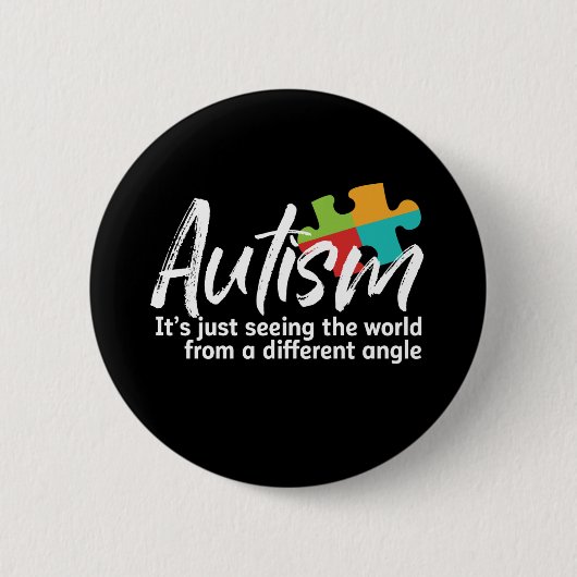 Badge Rond 5 Cm Sensibilisation sur l'autisme et soutien aux enfan (Devant)